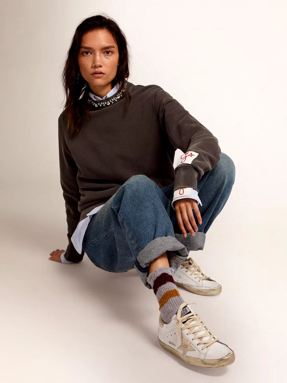 Golden Goose Super-Star White Gold foxing