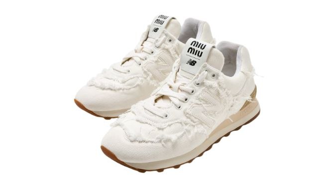 New Balance × miu miu 574 'Denim White'